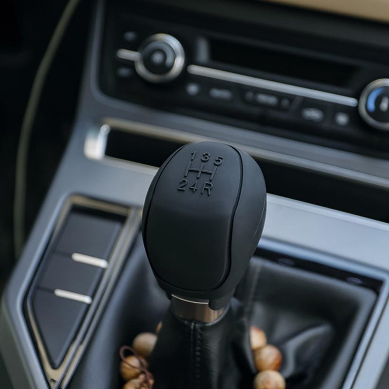 Car Gear Stick Shift Cover,Universal Car Shift Knob Cover, Upgr Silicone Gear Stick Cover Head for Manual Automatic Car Gear Shift Knob Parts,Slip-resistant&Easy to Clean (red) (1pcs) - Image 3